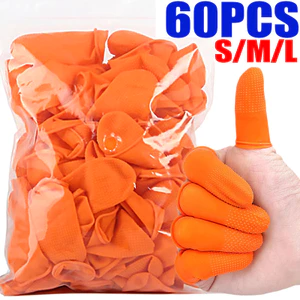 20 / 40 / 60 Vỏ bảo vệ đầu ngón tay bằng cao su dùng một lần - Chống trượt, Chống tĩnh điện, Đàn hồi cao - Núm ngón tay cao su tự nhiên - Găng tay đầu ngón tay công nghiệp