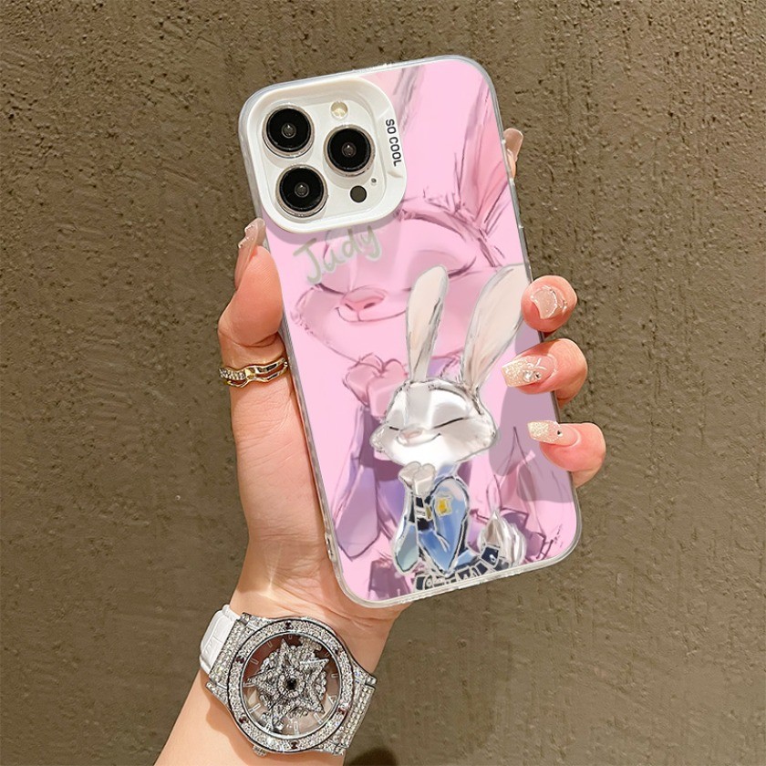 Dành Cho Vivo V60 V50 Lite V40 V30 V29 V27 V25 V23 Pro V29E V27E V25E V23E Zootopia Cặp Đôi In Hình Dễ Thương Matte Chống Sốc Ốp Lưng Điện Thoại