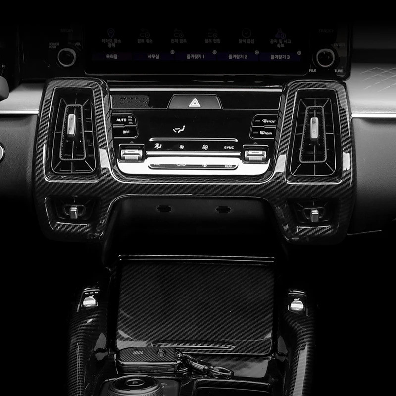 Dành Cho Kia Sorento MQ4 2021-2026 Sợi Carbon Viền Bảng Điều Khiển Trung Tâm, AC, Thông Hơi, LHD