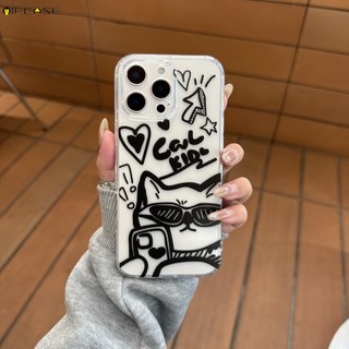 Dành Cho Huawei Pura 70 Ultra P60 P50 P40 P30 P20 Pro Plus Lite Ốp Điện Thoại Màu Đen Ngộ nghĩnh Kính Mát Chó Mèo Hoạt Hình Dễ Thương Cặp Đôi Trong Suốt Vỏ Mềm