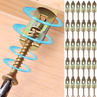 【100Sets】Bộ vít neo vách thạch cao chắc chắn - Không cần khoan cắm tường tự khai thác để treo rèm, gương, khung ảnh.