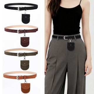 Thắt lưng da lộn thiết kế sang trọng, phù hợp cho nữ và quần jean
