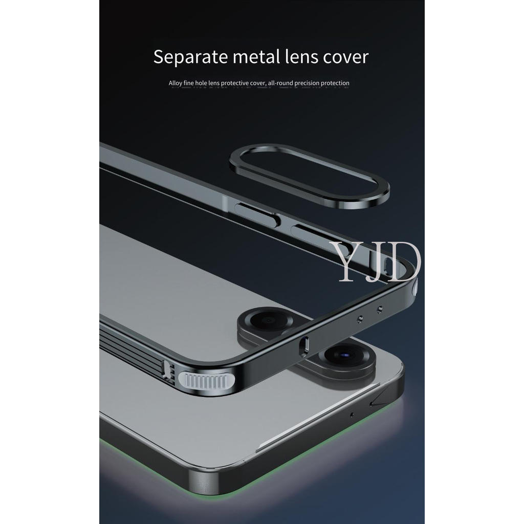 YJD Dành Cho Samsung Galaxy A56 A36 Khung Trần Kim Loại Khung Ống Kính Kim Loại Không Có Bảng Lưng Tản Nhiệt Chống Rơi Vỏ Điện Thoại