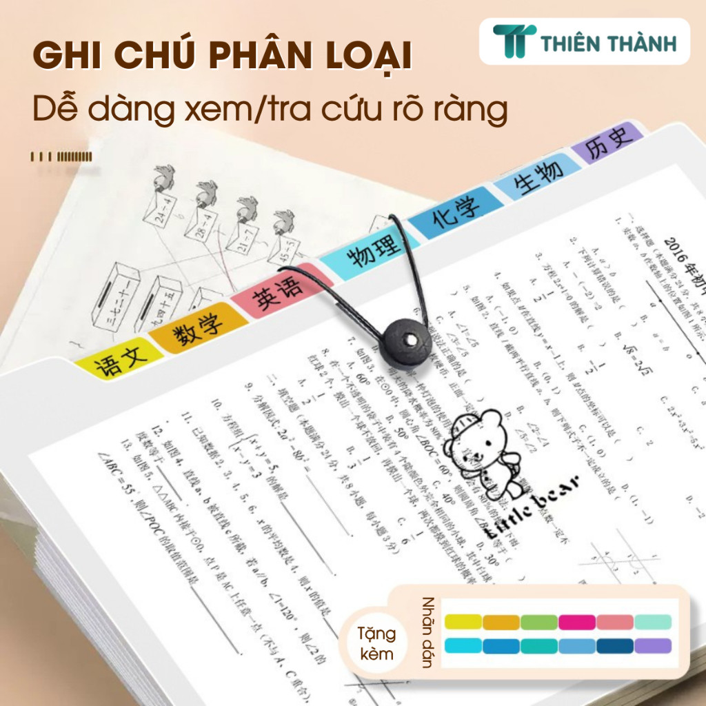 Cặp Tệp Đựng Tài Liệu A4 5/8 Ngăn – Túi File Hồ Sơ Chống Thấm, Kẹp Bài Kiểm Tra Cho Học Sinh & Văn Phòng