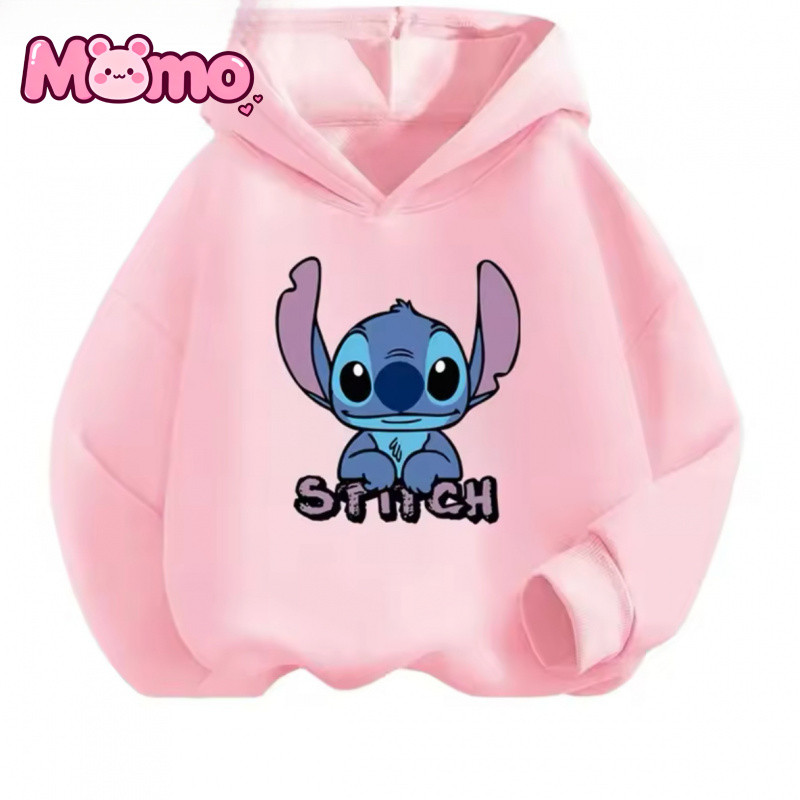 Stitch In Hình Dễ Thương Bé Trai Và Bé Gái Cùng Phong Cách Có Mũ Trùm Đầu Thoải Mái Thoáng Khí Rời Top