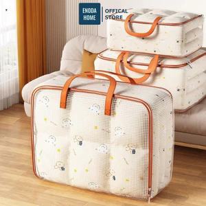 Túi Đựng Quần Áo, Chăn Mền Cỡ Lớn ENODA HOME, Túi Nhựa PVC Chống Thấm Bảo Quản Gối Chăn Bông TUIPVC001