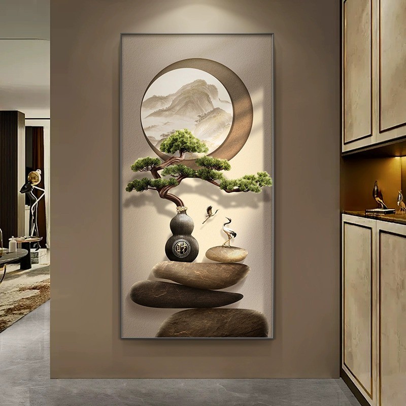 Tranh Tráng Gương "Cây cảnh", Tranh Treo Decor - Trang trí hành lang Lối Vào Tranh Treo Phòng Khách/ Phòng Ngủ/ quà tặng