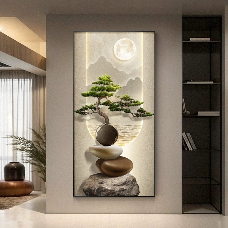 Tranh Tráng Gương "Cây cảnh", Tranh Treo Decor - Trang trí hành lang Lối Vào Tranh Treo Phòng Khách/ Phòng Ngủ/ quà tặng
