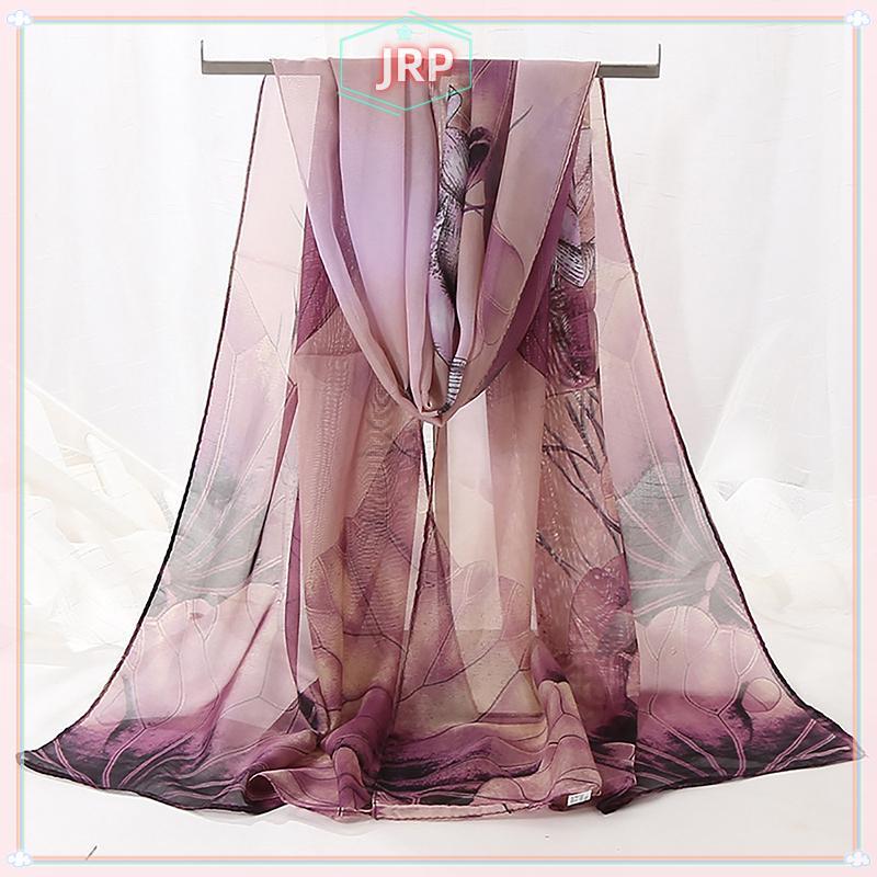JRP Khăn Foulard Voan Màu Hoa Hồng Gradient, Thiết Kế Thanh Lịch Cho Mùa Hè