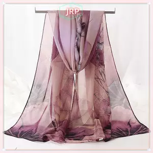 JRP Khăn Foulard Voan Màu Hoa Hồng Gradient, Thiết Kế Thanh Lịch Cho Mùa Hè