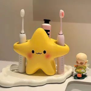 Kệ đựng bàn chải hình sao vàng dễ thương, đựng vật dụng gọn gàng sạch sẽ