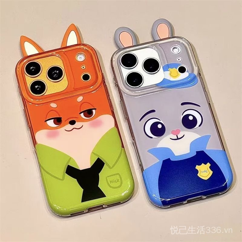 Phiên bản dễ thương Judy Nick Thích hợp cho iPhone16promax17 Vỏ bảo vệ 15 13 12 11 Kết cấu da 14PRO