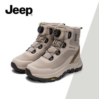 Giày Bốt Tuyết JEEP Nữ Lót Lông Cừu Dày Ấm Áp Cao Đế Dày Chống Trơn Trượt Ngoài Trời Mùa Đông Mặc @