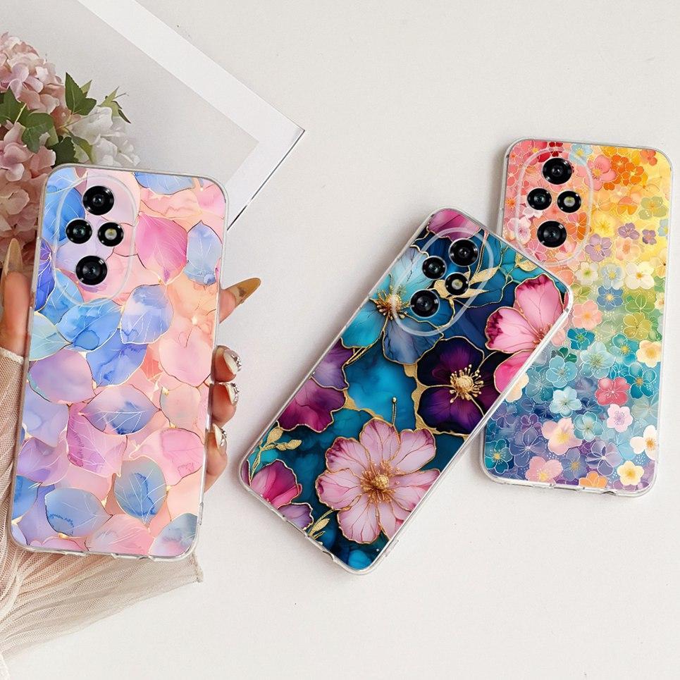 Ốp Silicon Mềm Trong Suốt Cho Honor 200 200Pro 200 Lite Ốp Lưng Điện Thoại Hoạt Hình Mèo Rồng Hoa Bướm Họa Tiết Ốp Lưng