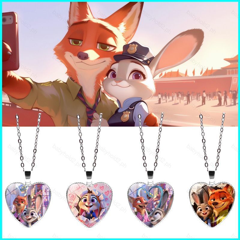 Đeo cổ hình nhân vật Nick Wilde và Judy Hopps từ Zootopia -Accessory thời trang đa năng