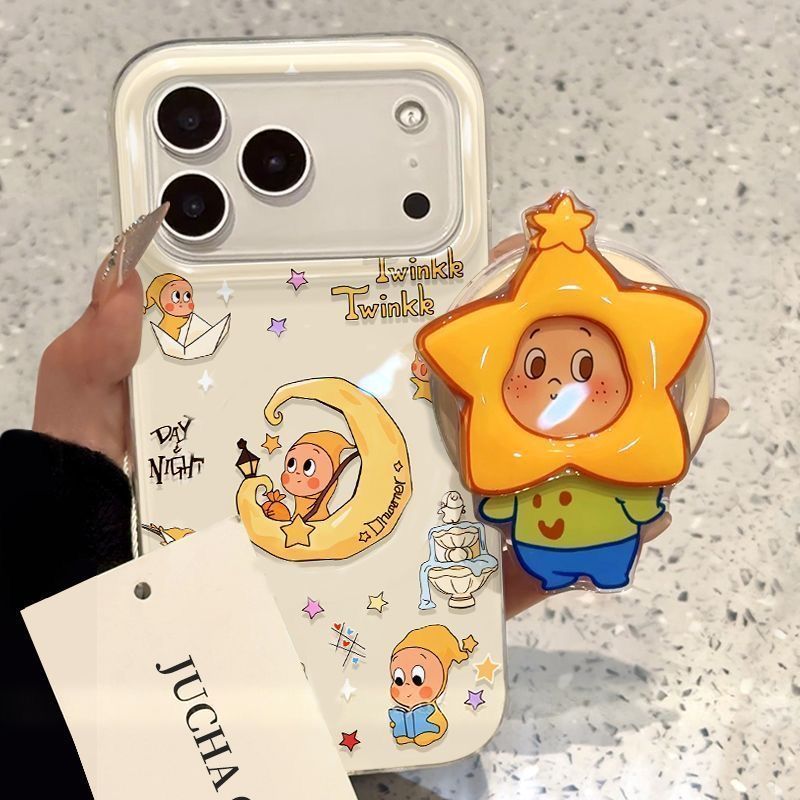 Ốp điện thoại Moon Star Villain Apple 17 16 / 15 / 14pro Phong cách mới iPhone13 Hai lớp Xs / 8 / 7p Chống