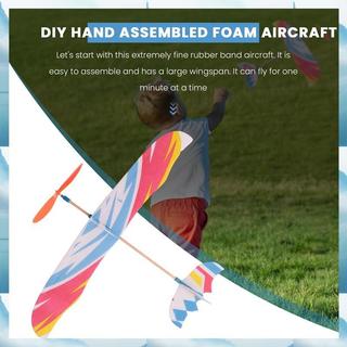 [D E H F] Bộ mô hình máy bay xốp DIY chạy bằng cao su đàn hồi Đồ chơi giáo dục máy bay