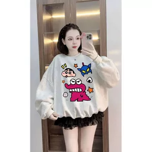 Áo nỉ da cá SWEAR cổ tròn dài tay cho mùa đông, bigsize phù hợp 40-75KG hình in sắc nét-khủng long-quaanao94