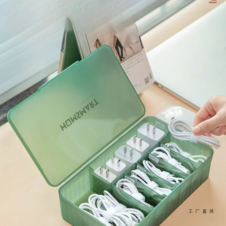 Hộp Đựng Đồ Đa Năng Có Nắp – Chia Ô – Chống Bụi – Nhựa PP| Dành Cho Trang Điểm, Dây Sạc, Mỹ Phẩm, Đồ Nhỏ Bàn Làm Việc