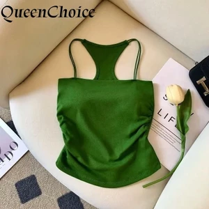 Blouse Sleeveless Nữ màu xanh lá cây, crop top gợi cảm và tank top thể thao