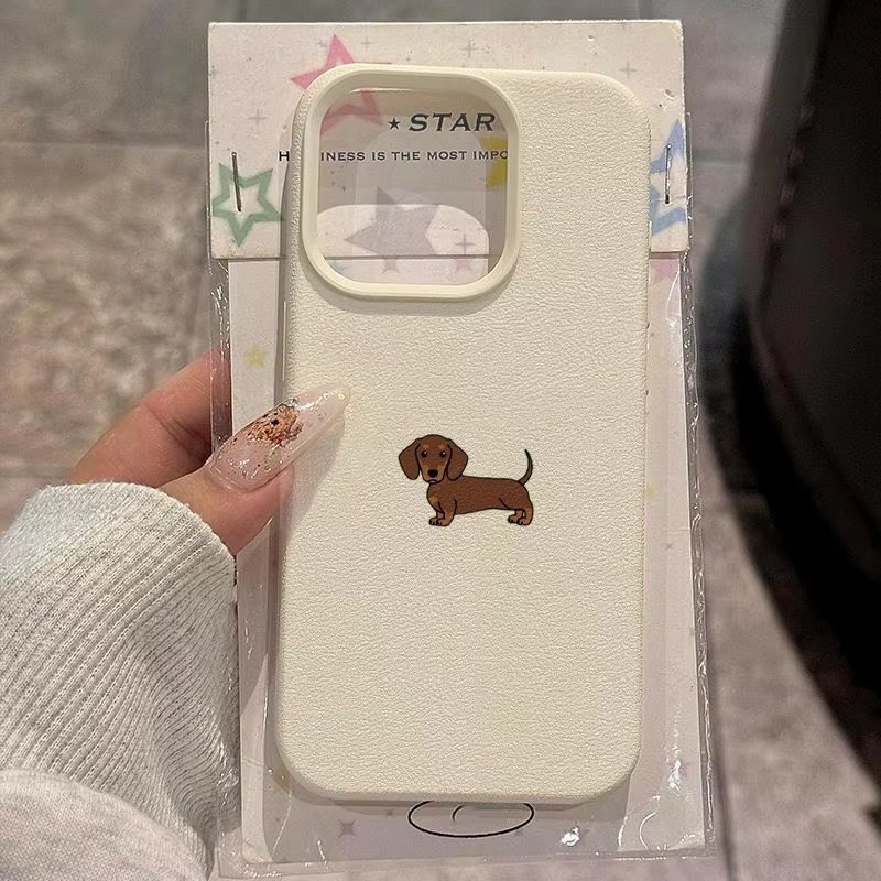 Dành Cho Redmi Note 14 13 12 11 Pro Plus 5G 10 Pro 12S 11S Redmi 15C 13X 13C 4G 14C 12 Tối Giản Họa Tiết Dachshund Màu Nâu Dachshund Mềm TPU Cover