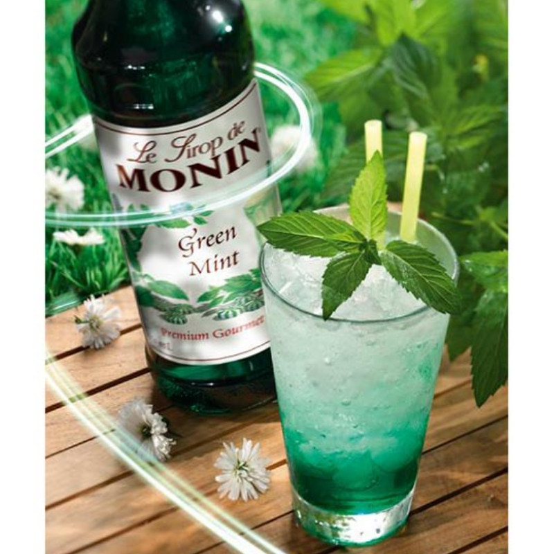 Siro Monin Bạc Hà Xanh Green Mint 70cl, Nguyên Liệu Pha Chế Chuyên Nghiệp, Syrup Nhập Khẩu Pháp