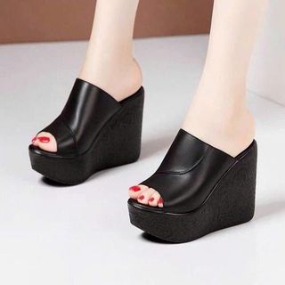 Dép Đế Xuồng Quai Viền CHÉO Cao 10f Siêu Êm Bản Cao Cấp, Dép Xuồng Nữ Cao11NN