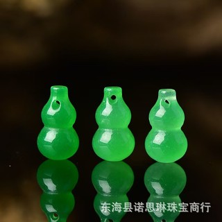 Đá Marrow Mã Não Khô Xanh Ba Chiều Bầu Mặt Dây Chuyền Nổi Xanh Tím Nhỏ Bầu Mặt Dây Chuyền Tự Làm Phụ Kiện Trang Sức LLOK