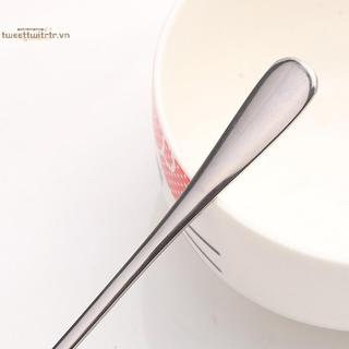 TRTR Thìa Inox Tay Cầm Dài Thìa Cà Phê Kem Khuấy Thìa Bữa Ăn Bộ Đồ Ăn Thìa Hộ Gia Đình Ăn Tối Thìa Trái Cây Nĩa VN