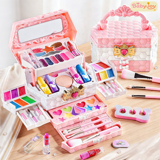 【BabyJoy】Bộ trang điểm 4 tầng cho bé gái,Bộ Đồ Chơi Mỹ Phẩm Dành Cho Bé Gái,Vật liệu an toàn và không độc hại