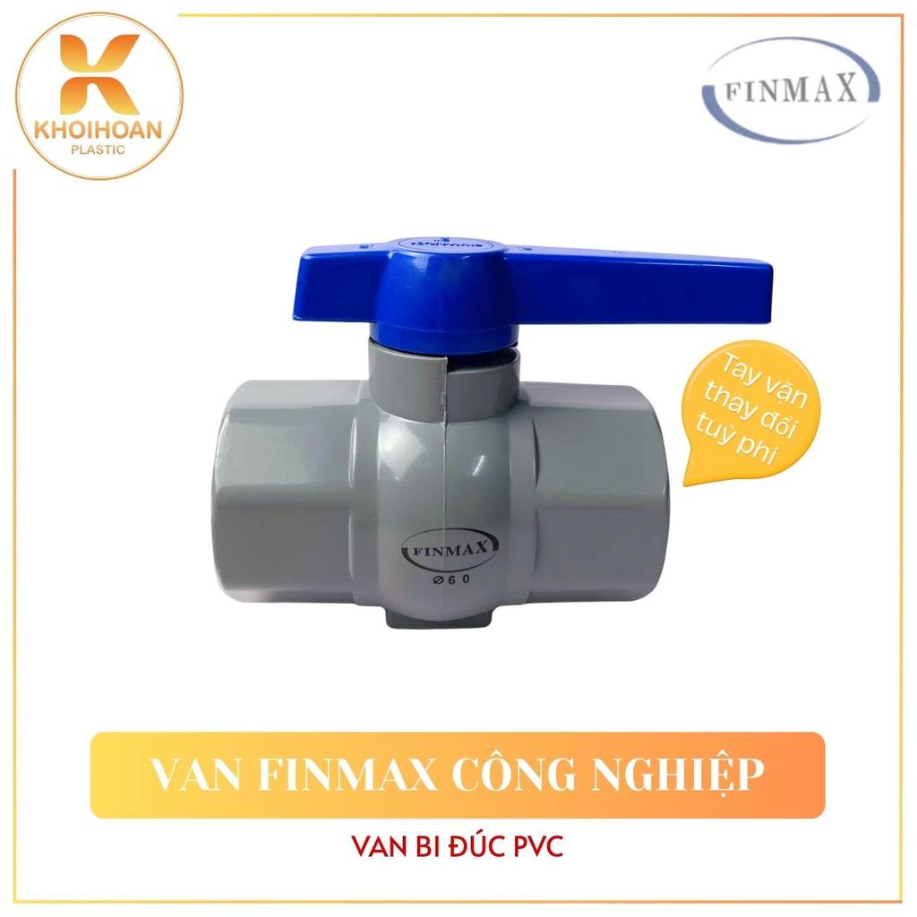 Van Khoá Nước PVC Finmax Van Cầu Tay Gạt, Bi Nhựa Đúc | Phi 60, 76, 90 ...