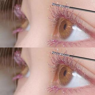 🔥 không thấm nước 🔥 tự nhiên và tươi sáng Trang điểm giáng sinh lâu dài Mascara không trang điểm Trang điểm Giáng sinh lấp lánh có hàng sẵn siêu sáng bóng ☜Mascara kim cương vỡ bạc sáng bóng ngôi sao nhấp nháy nhấp nháy đế mi kim cương chống thấm nước l