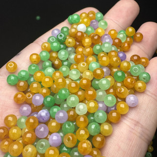 ((20 Chiếc) Jadeite Tricolor 4mm - Phụ Kiện Vòng Tay