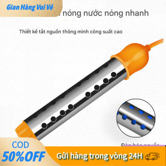 [24h] Sục Điện Inox Đun Nước 220VAC – Tự Ngắt Khi Sôi, Có Chế Độ Nhắc Nhở, Đun Siêu Tốc An Toàn