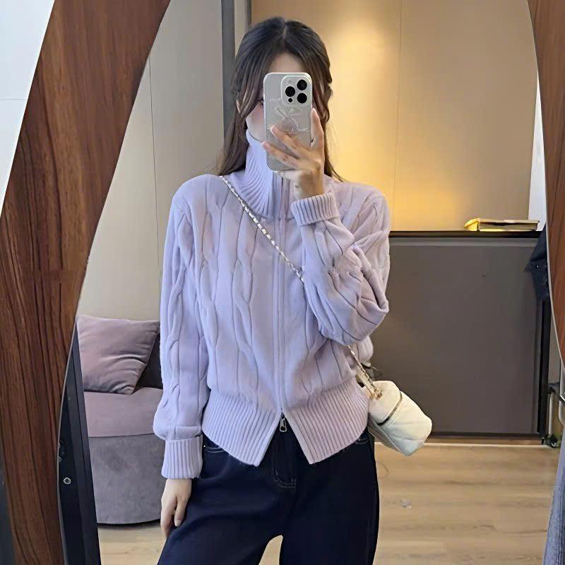 (HÀNG QCCC LOẠI 1) Áo cardigan len dáng ngắn phối khóa kéo chất len mềm mịn hottrend mùa đông BA SP406