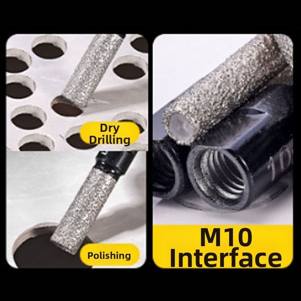 Mũi khoan khô cho máy mài góc 6-12mm, ren M10, bền chắc, dùng cho khoan và gia công