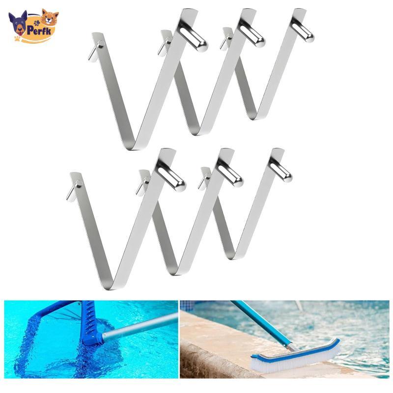Kẹp cọ bể bơi hình chữ V, phù hợp cho cột bể bơi ngoài trời và cắm trại, tương thích với skimmer lá và lưới