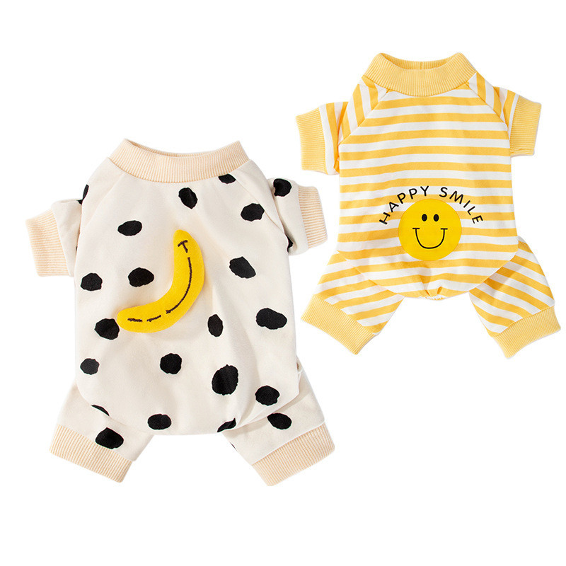 【Ready Stock】 Autumn and Winter Cat Warm Pajamas Cute Wind Four Feet Air Conditioning Clothes Kittens Puppy Dog Teddy Pet Cat Clothes KNqA