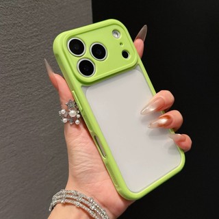 Tản Nhiệt Matte Trong Suốt Acrylic Bảo Vệ Toàn Diện Ống Kính Ốp Lưng Điện Thoại iPhone 17Promax 17pro 12 13 14 15 16 Pro Max Chống Sốc Nam Nữ Vỏ Di Động