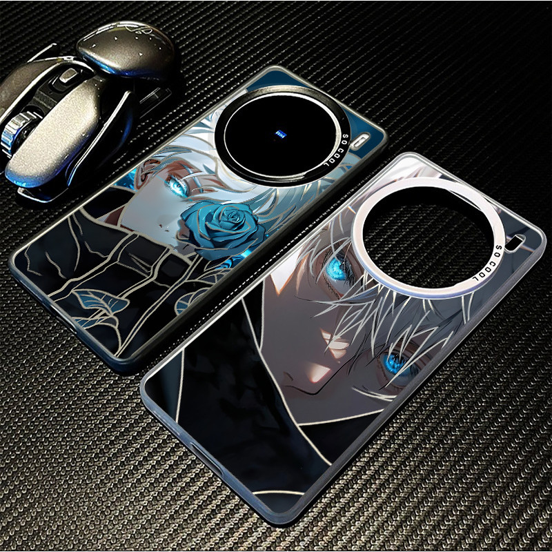 ‌Jujutsu Kaisen‌ Ốp Điện Thoại GOJO SARORU Micro Matte Cho Vivo X300 Pro X200 Ultra X200 Pro X100S Pro X200S X100s X100 Pro X90 X80 X70 Vỏ Vivo Chống Sốc