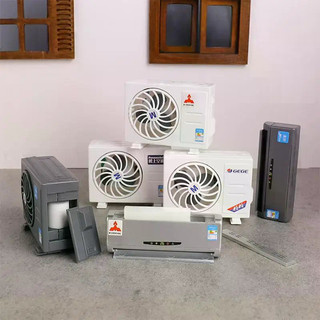 Bộ điều hòa không khí nhà búp bê thu nhỏ Nhà búp bê-Bộ trang phục nội thất DIY Trang trí tỷ lệ 1: 12 Phụ kiện nhà tiện ích