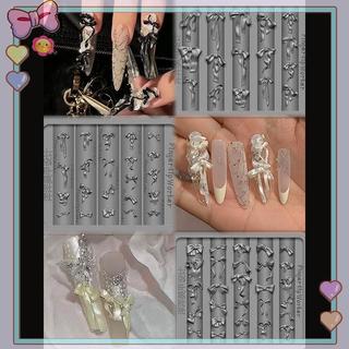 [beautifulhome] 3D Nơ Silicon Khuôn Làm Móng Tay Kích Thước Hỗn Hợp Nơ Ruy Băng Tấm Dập Mềm Bowtie DIY Làm Móng Tay Nghệ Thuật Khuôn Dụng Cụ Trang Trí Mẫu [Làm Đẹp]