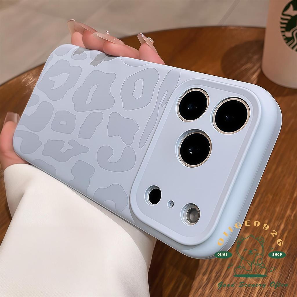 【 Ốp lưng iPhone17 】 Macaroon lỏng mờ in hình da báo Vỏ điện thoại iphone17 Pro Max 16 cho vỏ iPhone Vỏ mềm silicon TPU chống sốc