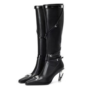 Phong Cách Chức Năng Hot Girl Boots Nữ Thu Đông Phong Cách Mới Châu Âu Mỹ Mũi Nhọn Barb Cao Gót Giày Cao Cấp Hot Girl Phong Cách