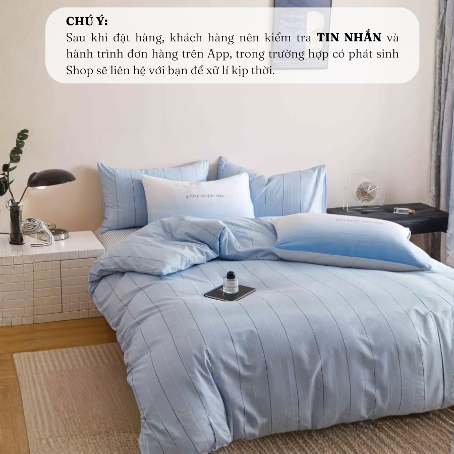 (ST882) Bộ chăn ga gối cotton Memminbedding Luxury thiết kế mềm mại, thoáng mát, thấm hút mồ hôi tốt