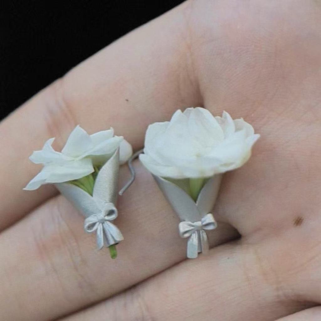 Hoa Sắp Xếp Vòng Cổ Bông Tai Thời Trang Thiết Kế Sáng Tạo Đơn Giản Phù Hợp Với Bó Hoa Bao Bì Mặt Dây Chuyền Xương Đòn Dây Chuyền