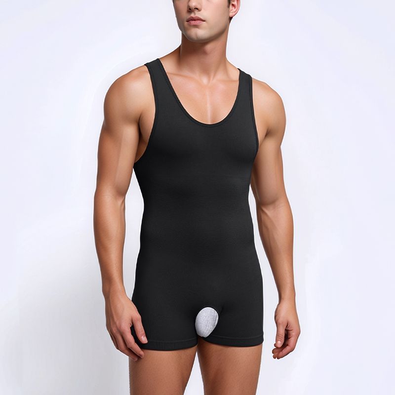 Jumpsuit thể dục nam có nẹp corset ôm sát, phù hợp tập luyện