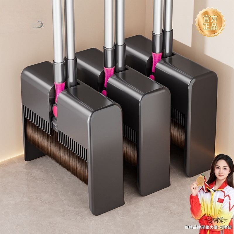 Bộ chổi gia dụng chổi chổi chổi chổi chổi Bộ chổi quét đầu chổi quét cá nhân chổi có thể gập lại xẻng rác chổi