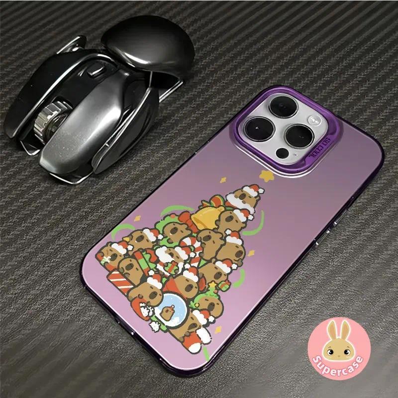 Vỏ Cây Giáng Sinh Capybara Cho Samsung Galaxy A36 A35 A34 M35 M32 A33 A34 A32 A31 M31 Prime F34 M34 A30 A20 M30S Note 20 Ultra Vỏ Điện Thoại Ốp Lưng Cứng Mờ Chống Sốc