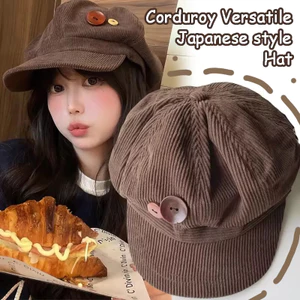Mũ nồi cổ điển nữ màu nâu/đen/be, chất liệu nhung, dây đeo đàn hồi phù hợp mùa thu đông
